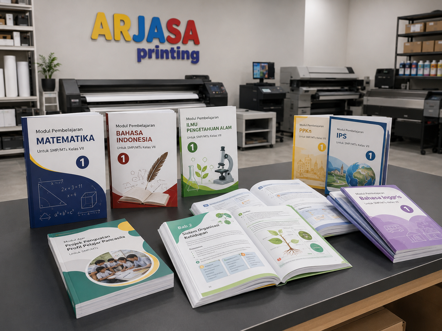 Contoh buku penghubung sekolah dan dokumen administrasi siswa di Arjasa Printing Bandar Lampung